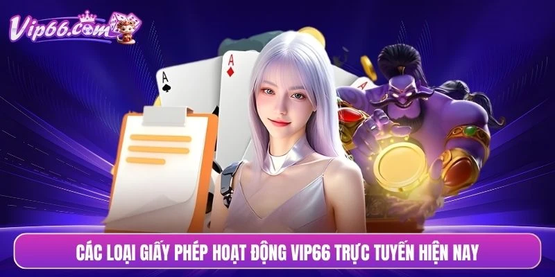 Các loại giấy phép hoạt động VIP66 trực tuyến hiện nay